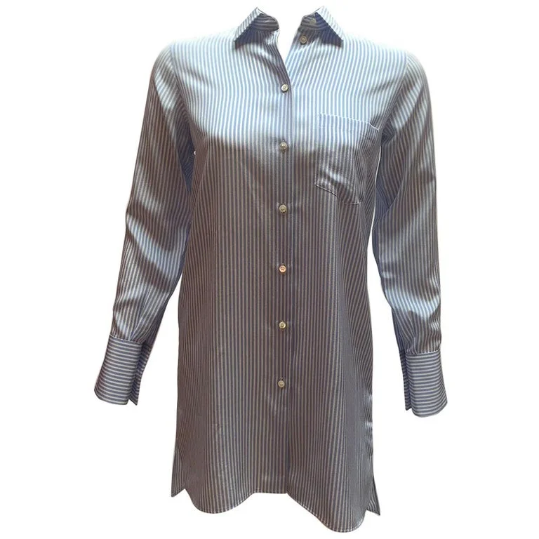 Valentino Striped Silk Button Down