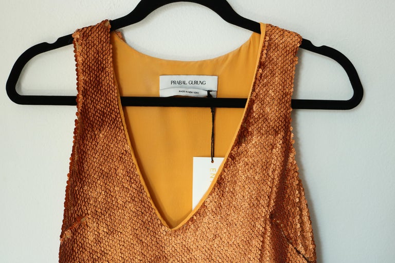 Prabal Gurung Copper Sequin Dress — Entre Nous Showroom