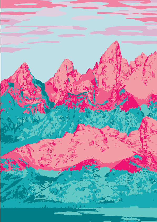 Pink Tetons