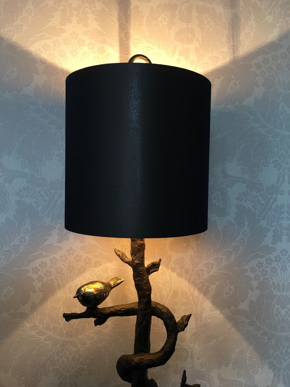 Brown and Gold Lampshade in Jab Anstoetz Saba Fabric