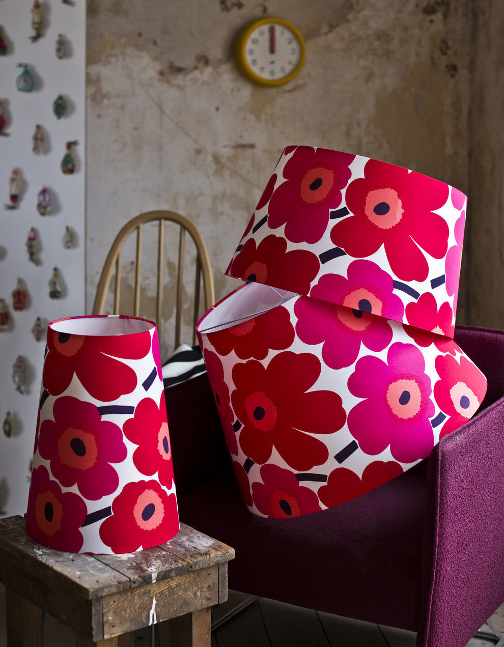 Marimekko Unikko Fabric lampshades by feature-lighting.co.uk