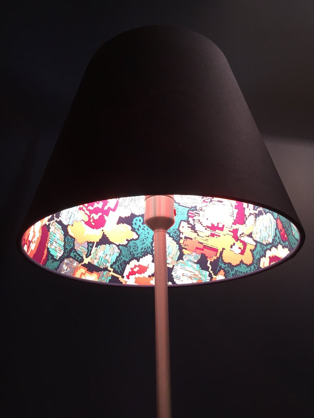 digitally printed floral lampshade