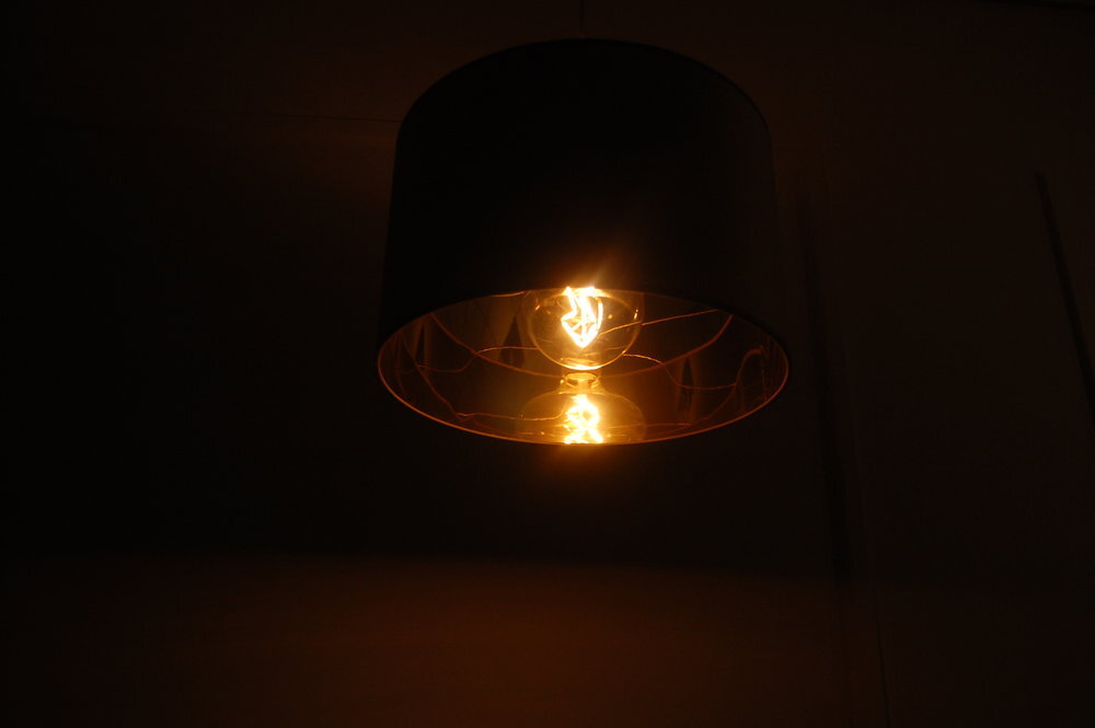 vintage effect lamp shade reflection