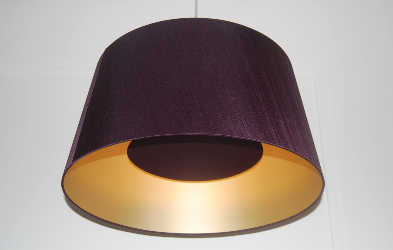 Large Purple lampshade with baffle diffuser