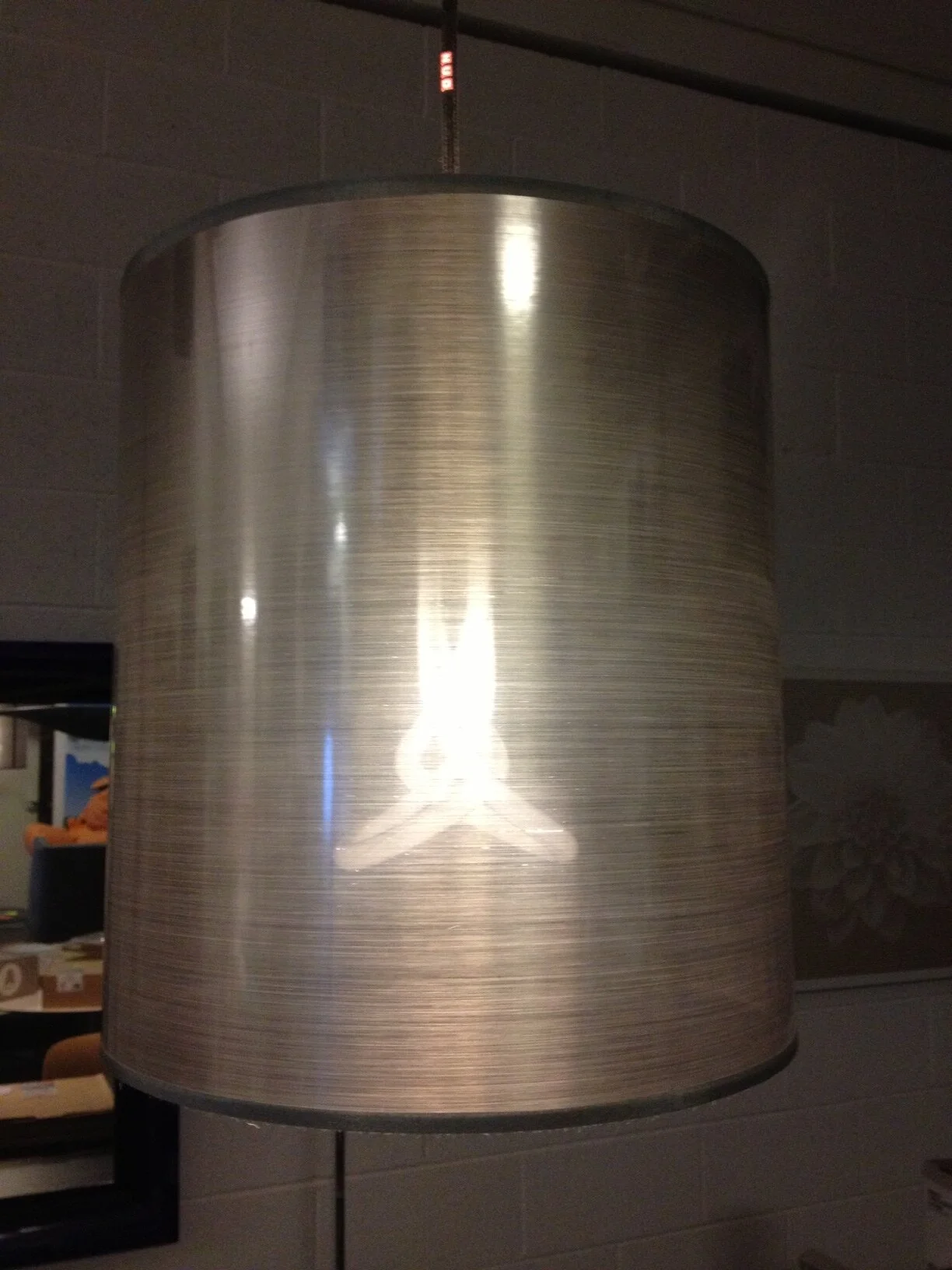 Brushed Aluminium Lampshade Transparent
