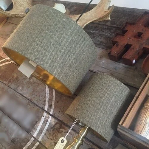 Tweed Wool Pendant lamp Shades.JPG