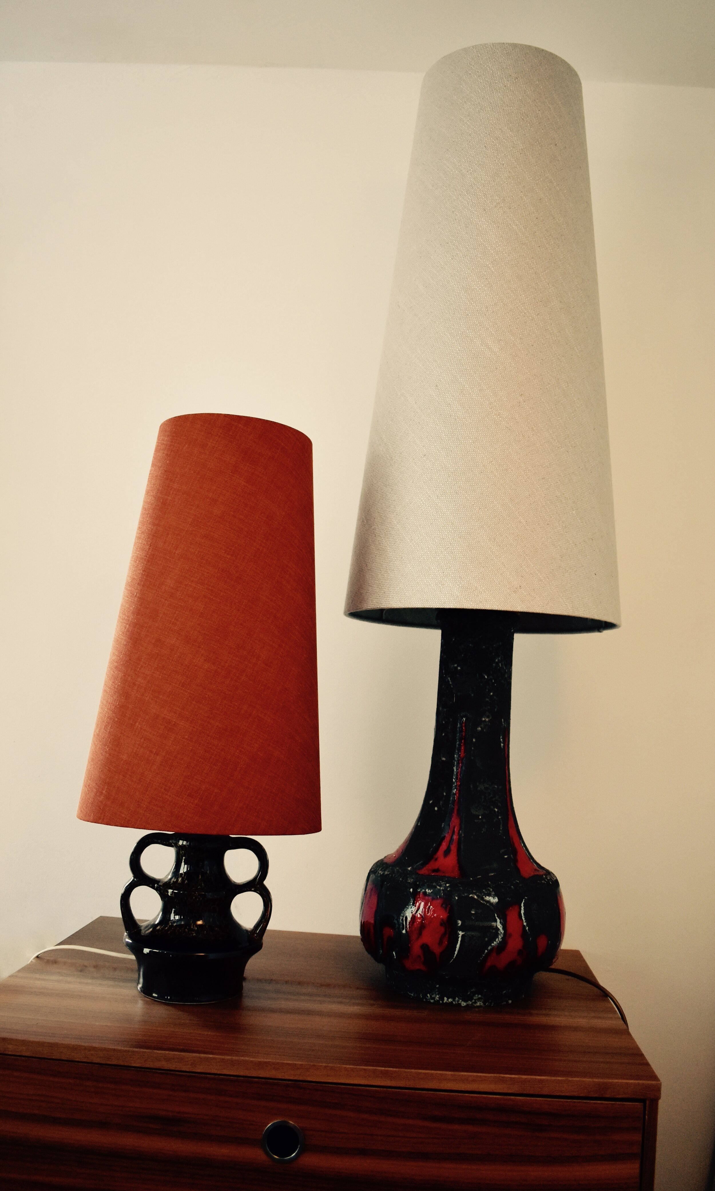 Fat Lava Lamp Replacement Shades, Red Table Lamp Shades Only
