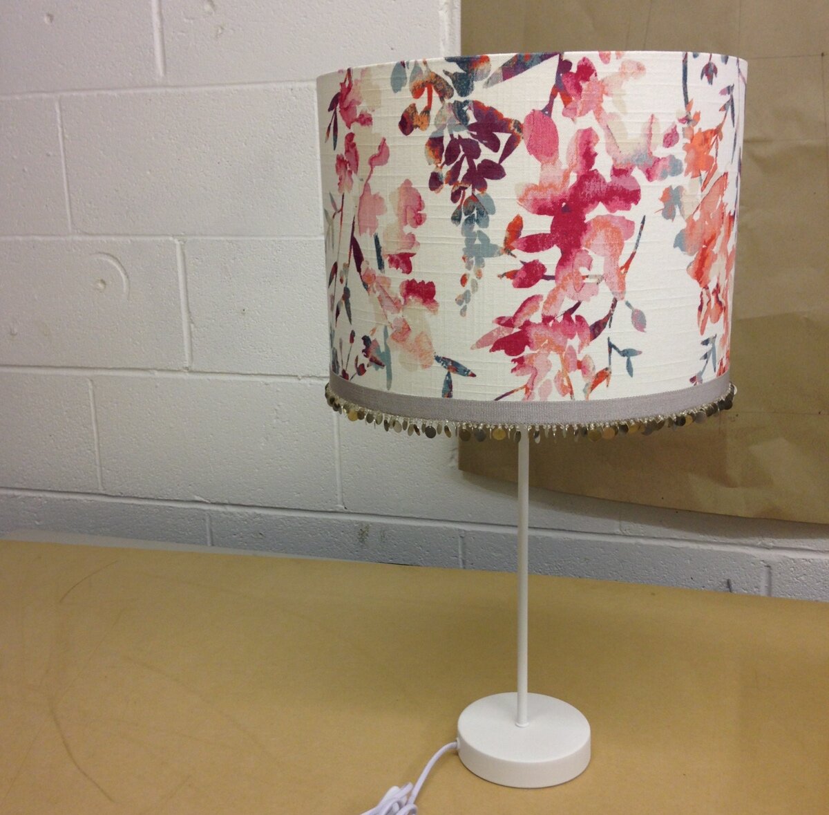 pretty colourful patterned lamp shade