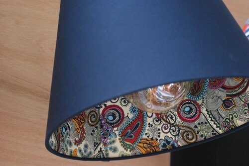 Paisley pattern on inside of lampshade