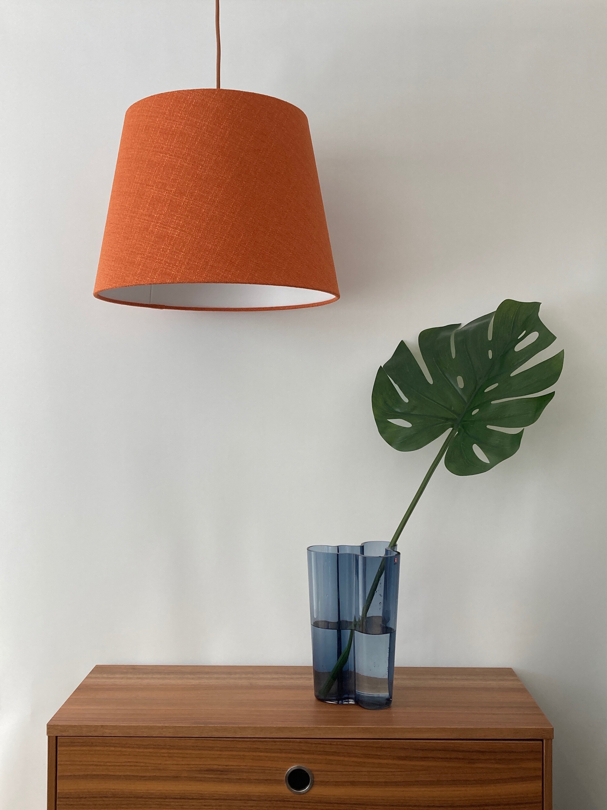 Orange Tapered Pendant Lamp Shade