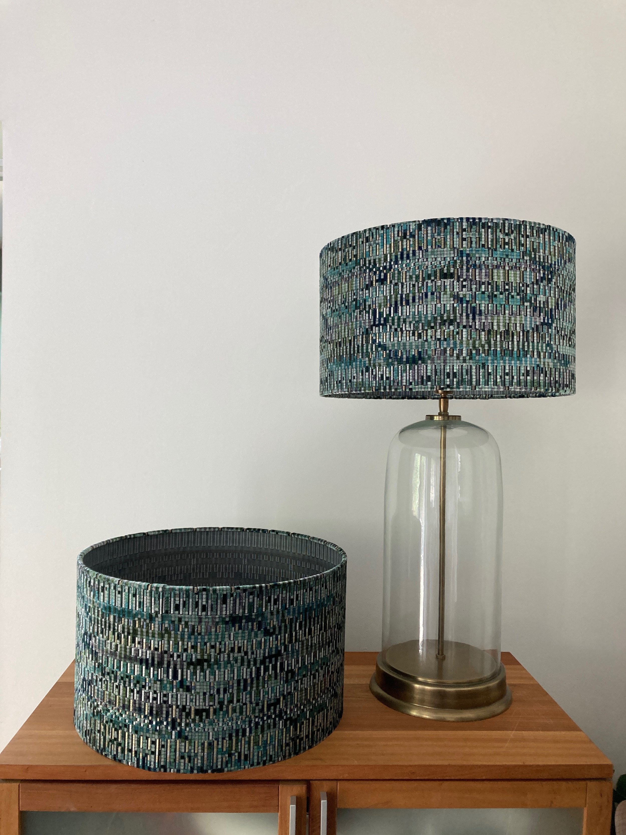 Black Edition Tiano Peacock Velvet Bespoke Lampshades