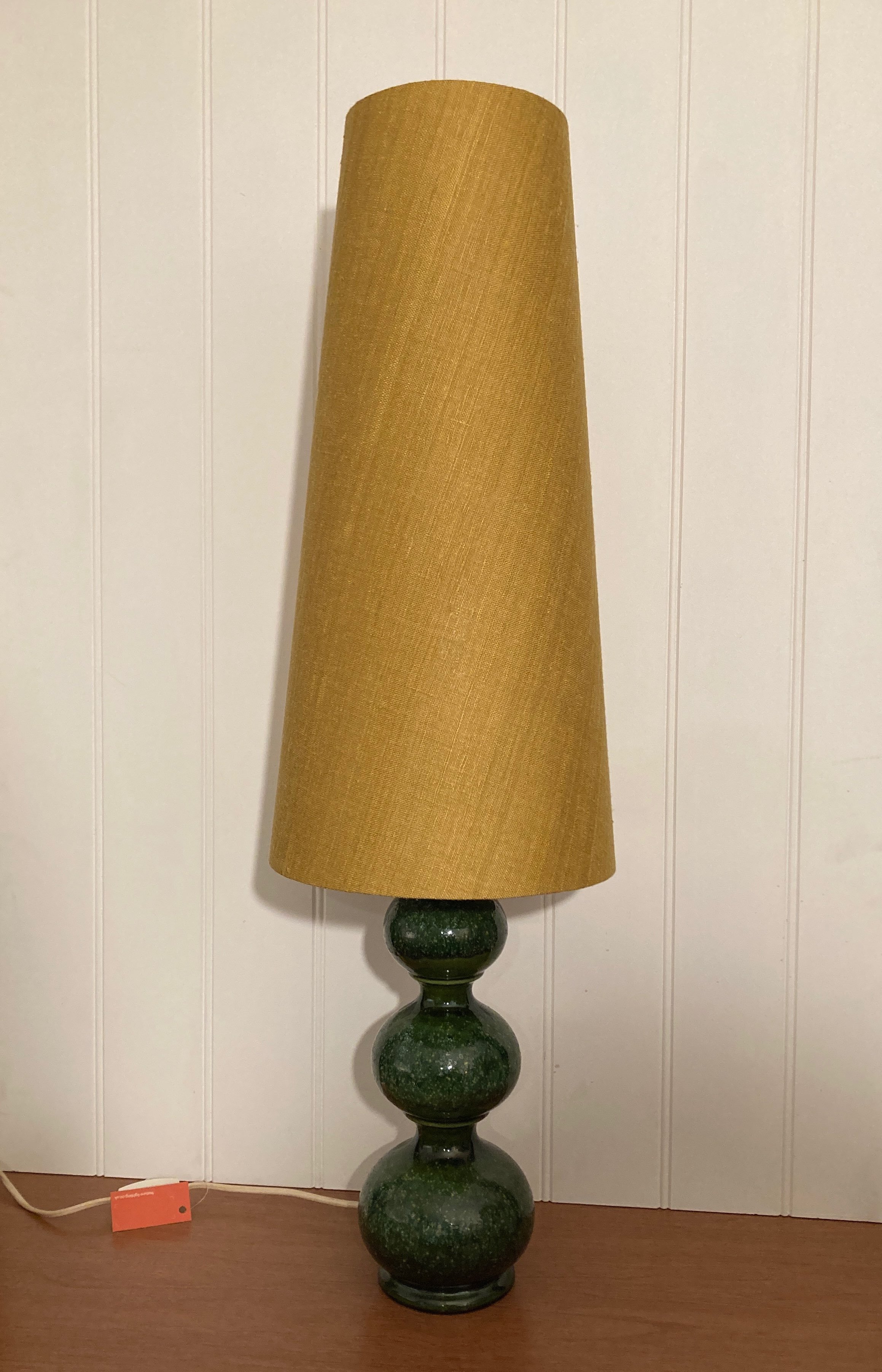 Artisan Silk Tall Cone Lamp Shade in Mustard