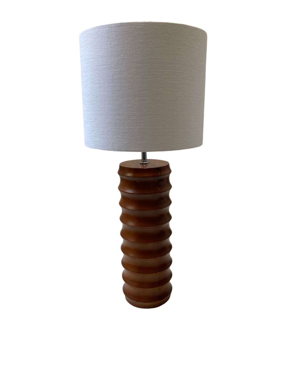 White Irish Linen Straight sided Drum Lampshade.PNG