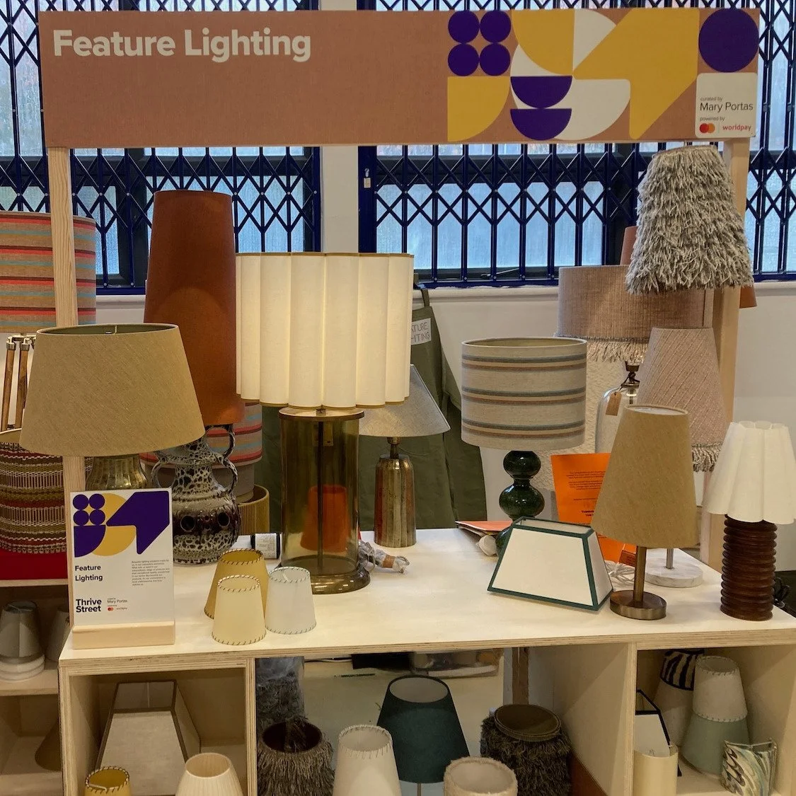 For those who missed it, we were showcasing our new Lancashire Heritage range of lampshades made with fabric woven in Lancashire at #thrivestreet Manchester last weekend - the new fluted designs and the hairy selvedge shades were most talked about. N