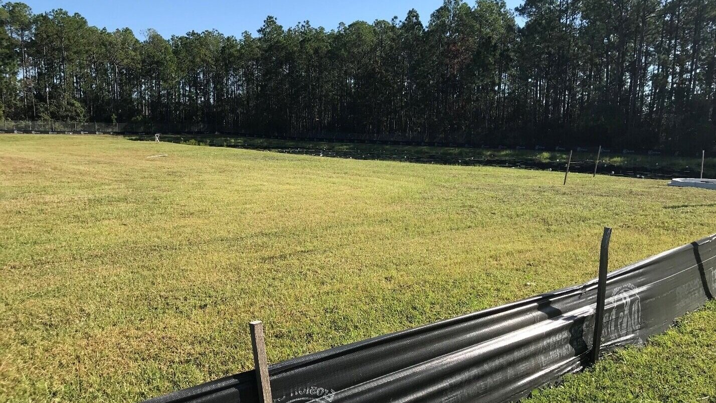 Pre-construction, installing silt fence (09/23/2019)