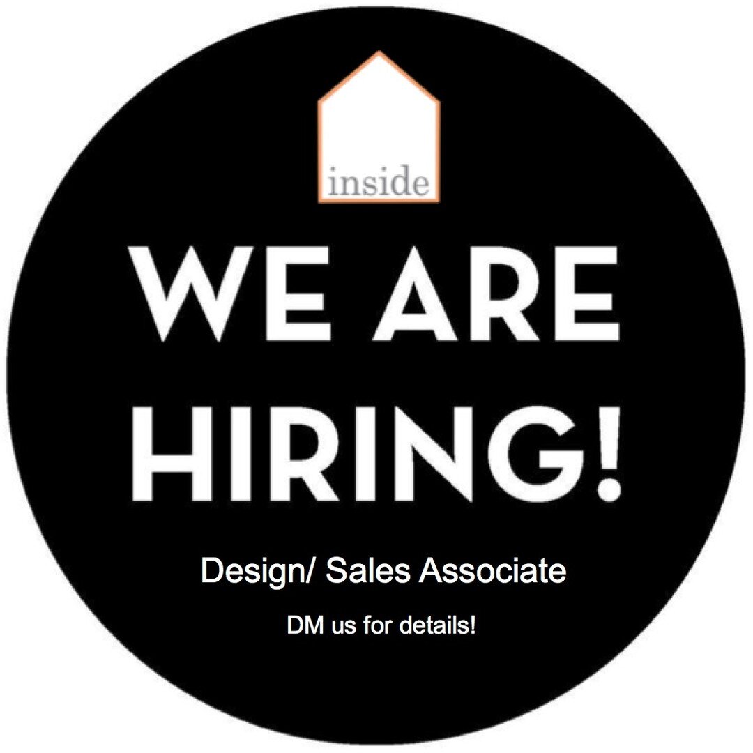 We are looking to hire a part time sales/design associate. Please DM us or email us for details.