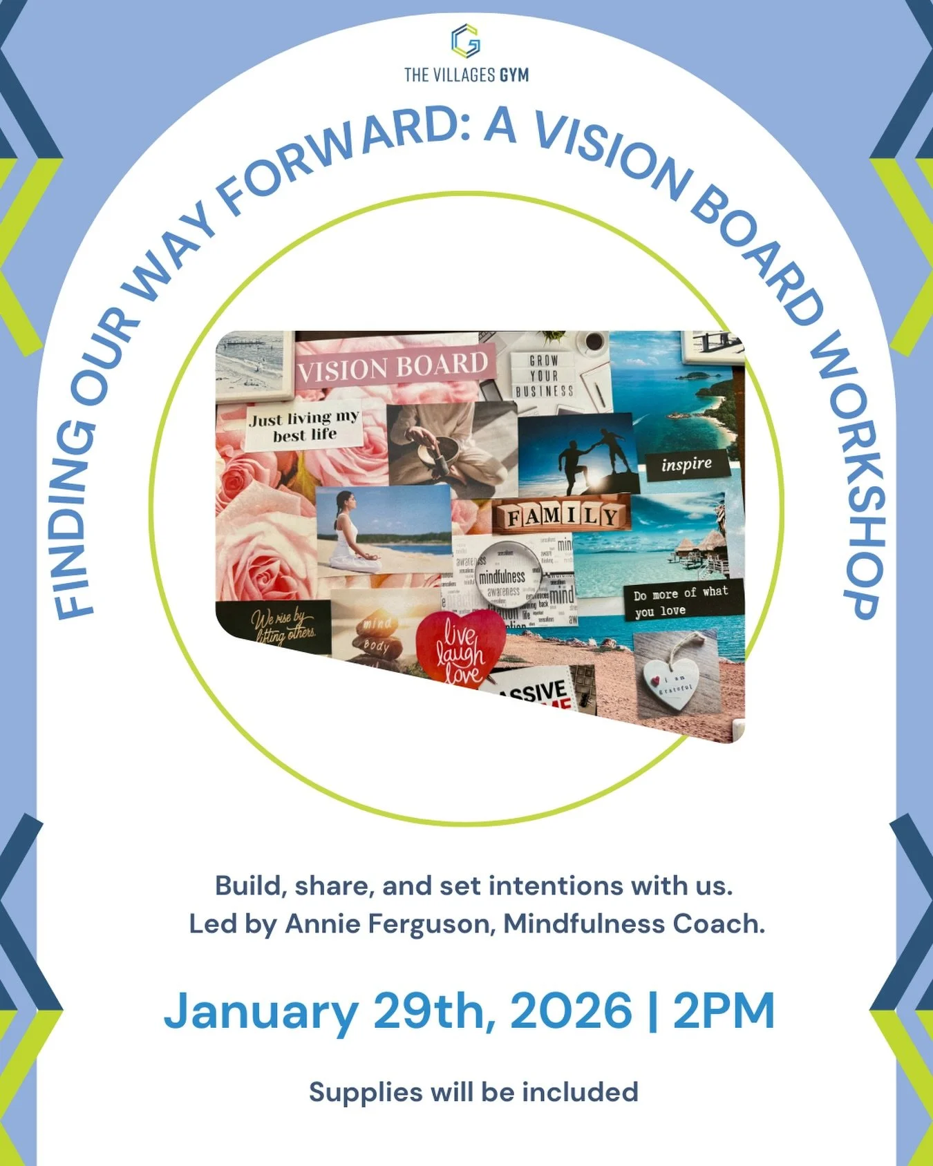Before we do more, we pause.

Before we set goals, we set intentions.

Join us at the gym for Finding Our Way Forward: A Vision Board Workshop ✨. Here, you&rsquo;ll have 90 mins to reflect, reset, and creatively visualize what you want this year to l