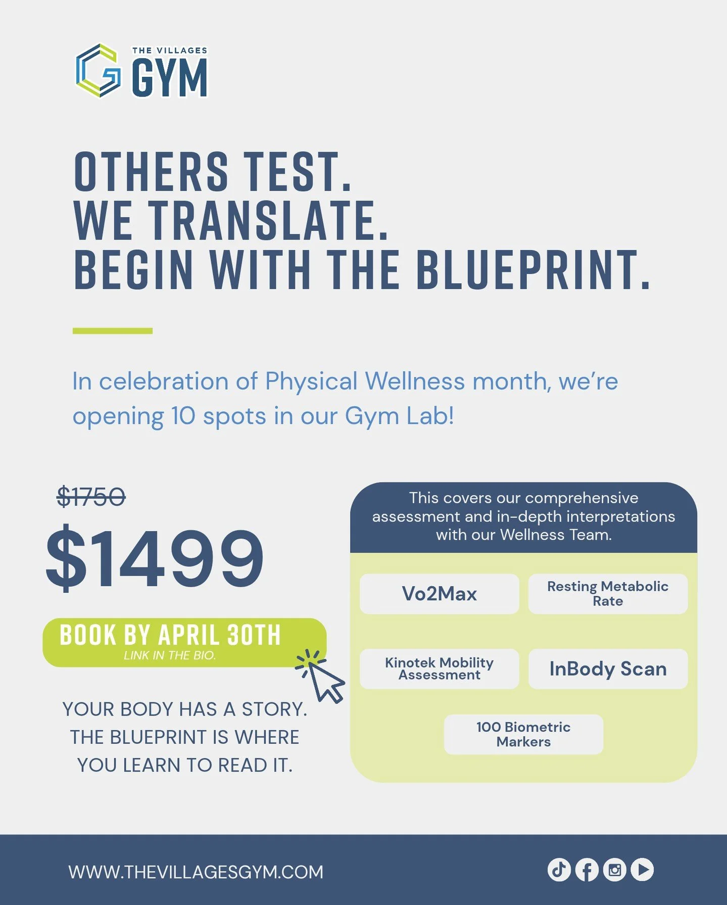 Your body already has the answers. You just need the right way to read them.

Others guess. We translate.

This is not just testing. This is your blueprint for better performance, better health, and smarter training.

With in-depth assessments and re