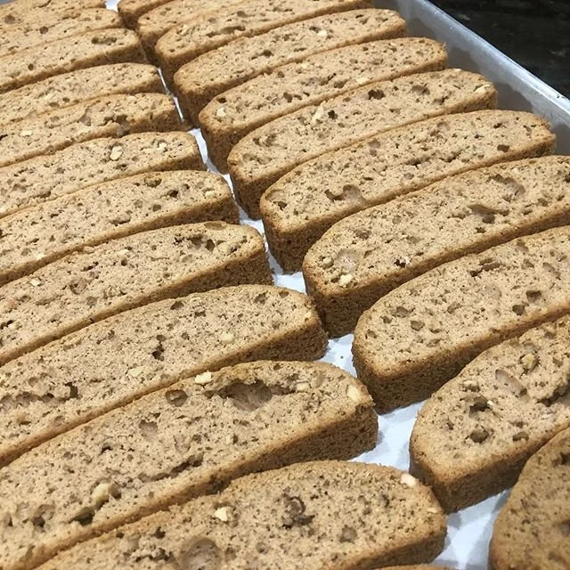 An original Greek Biscotti (Pacimadaki) Cinnamon Walnut, sometimes forgotten in modern times. Did you know that the ambrosial aroma of cinnamon may decrease food intake and boost memory and walnuts are heart healthy! #biscotti#greekbiscotti#nazarethr