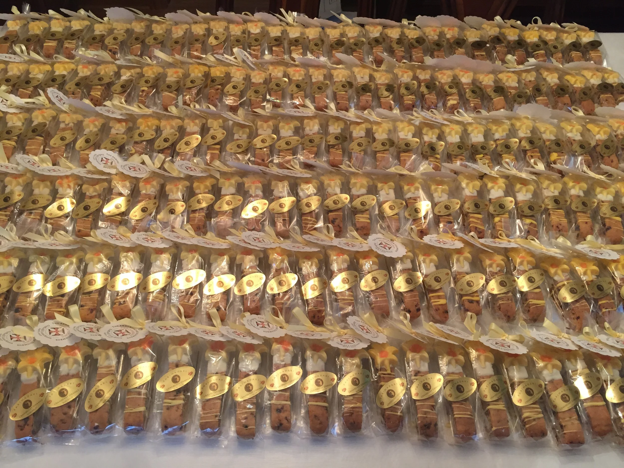 Favors all  with flower church.JPG