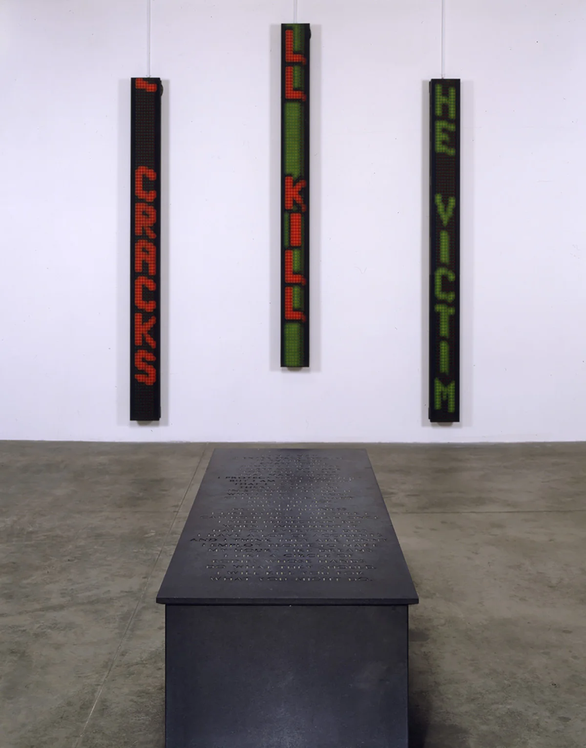 Jenny Holzer Installation Fred Hoffman Gallery 1988 copy.jpg