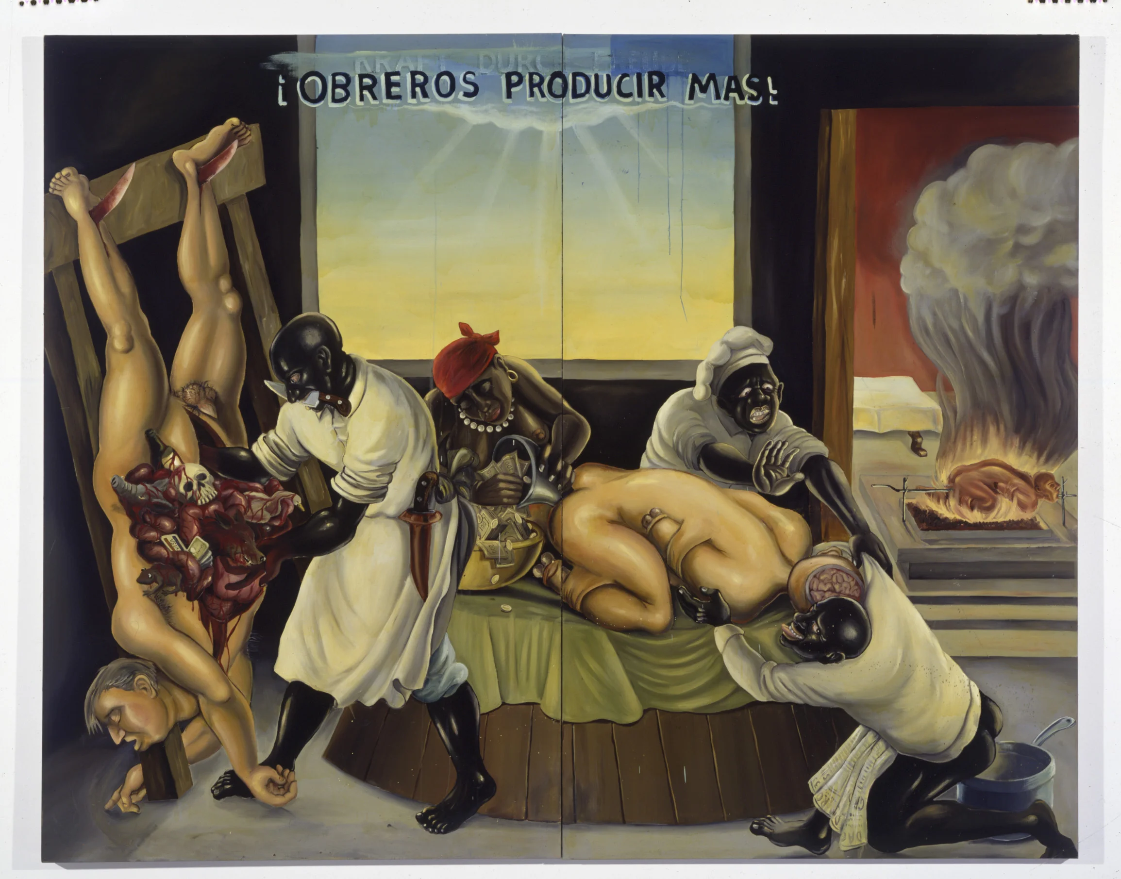 Manuel Ocampo Cooks In The Kitchen 1992-1993 Fred Hoffman Gallery 1993 .jpg