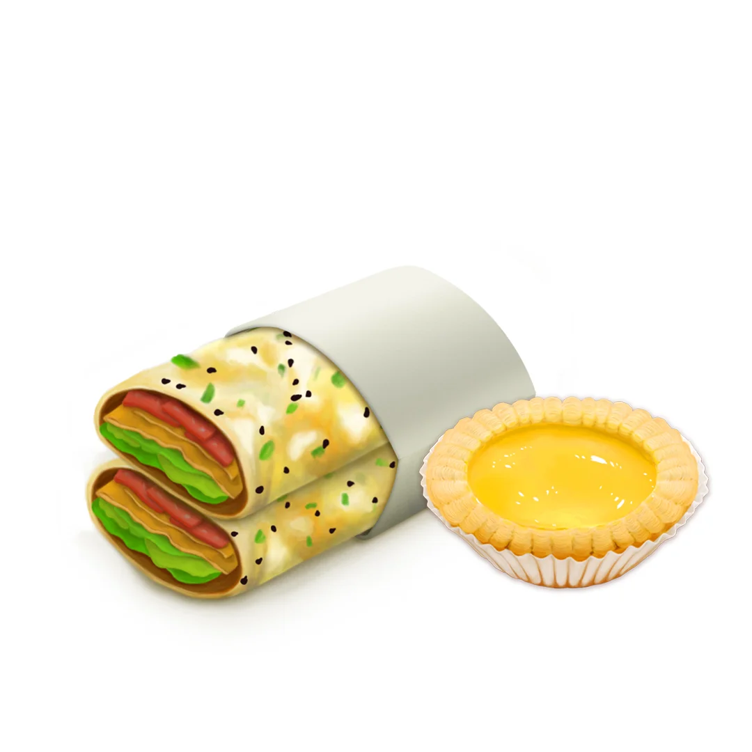 Jian Bing + Egg Tart