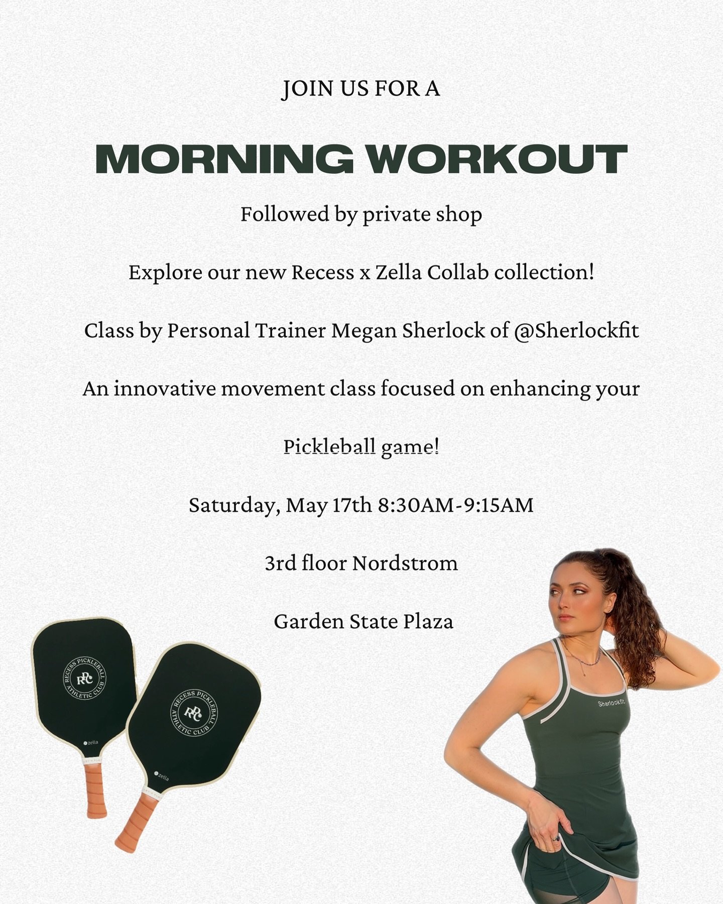 See you May 17, 2025 for a private class and shopping experience 💚 #serving #fitness