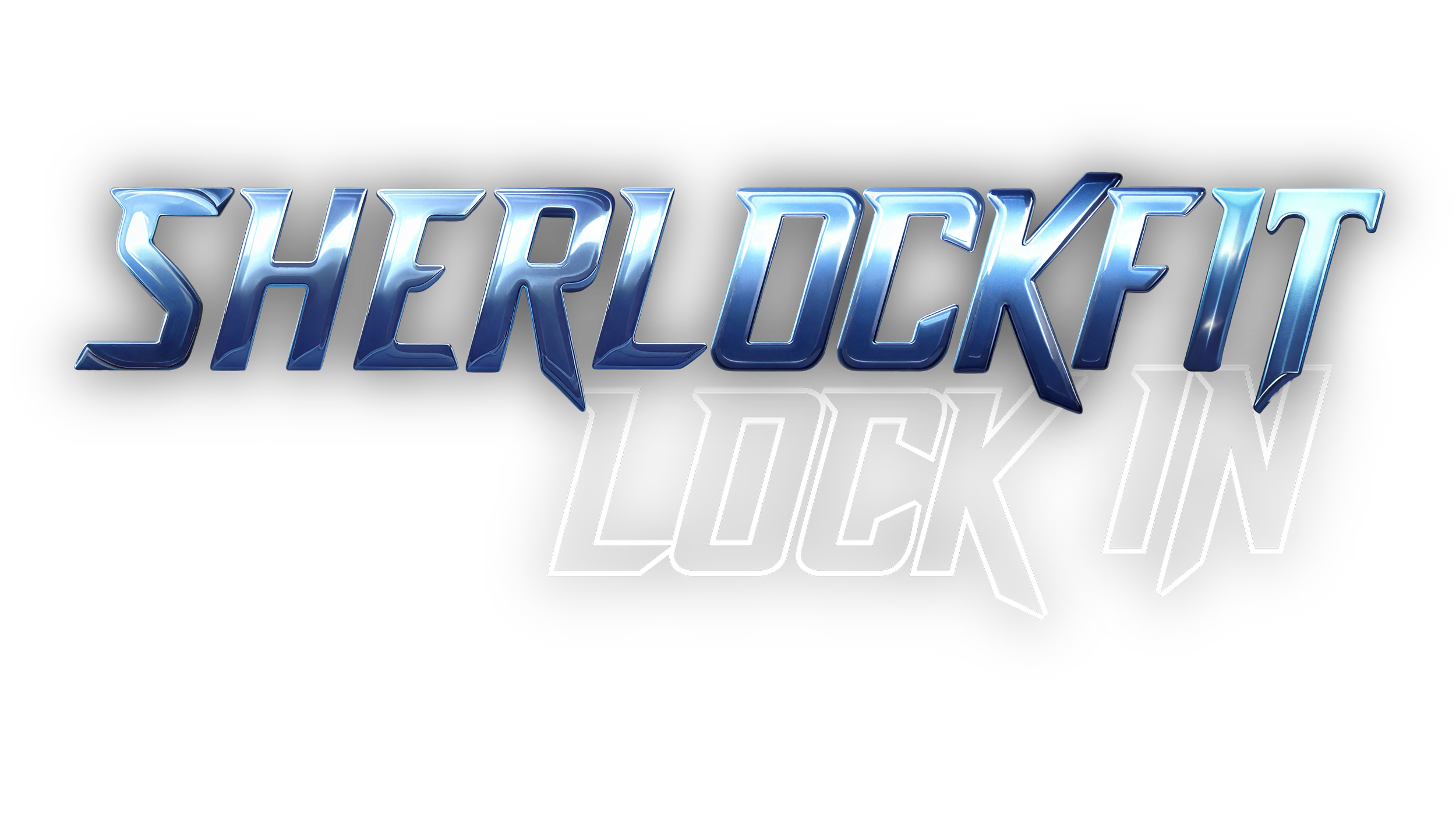Sherlockfit Fitness logo in metal