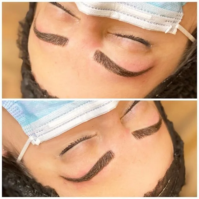 Combo brows!!!! I can&rsquo;t tell you all how excited I am to be back in the studio!!! #microbladedbrows #microbladingbrows #microbladingartist #njmicroblading #bergencountymicroblading #browsonfleek #perfectbrows #tinadaviesxpermablend #permanentma