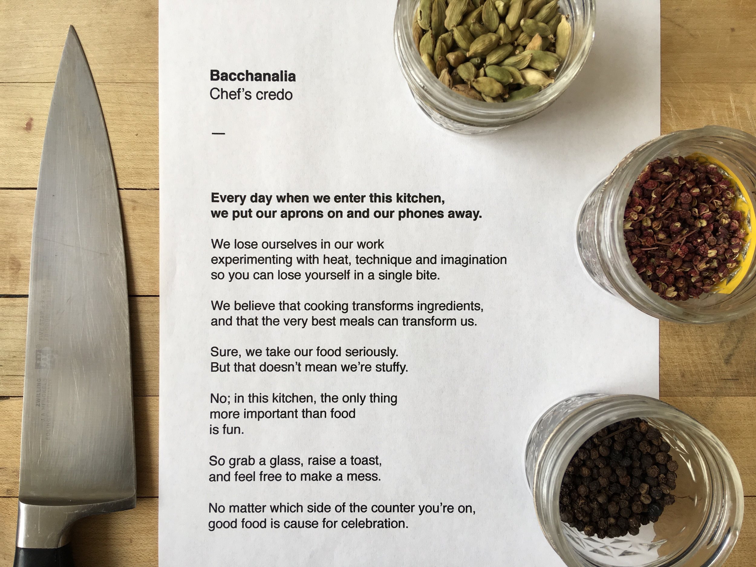 Back-of-house manifesto. 