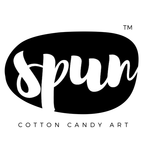 Spun Cotton Candy Art - Logo - Transparent Background - BW.png