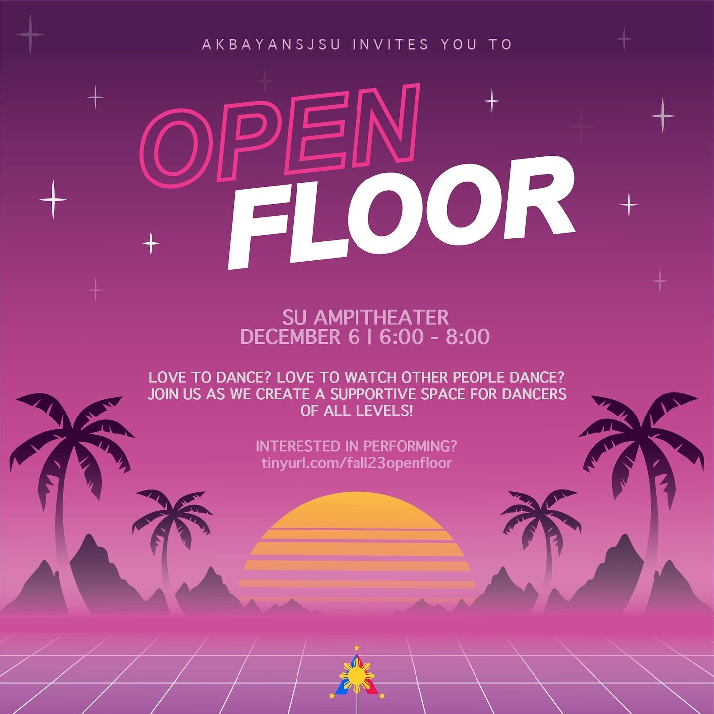 DO YOU WANNA GET DOWN⁉️💃

Here at Open Floor, we invite all levels of dance experience and share amazing performances from one another 💕

Perform a cover of a popular dance, choreography you made, or even a freestyle🕺

Sign up if you&rsquo;re inte