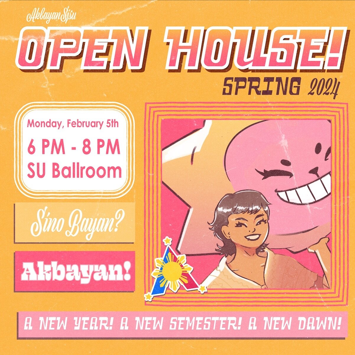 YUUUP‼️ WE ARE BACK‼️

We invite YOU to our first event of the SPRING SEMESTER and the doors open @ 5:45 so don&rsquo;t walk, RUN 🏃&zwj;♂️🏃&zwj;♀️

Celebrate friendship, spend great vibes, learn more about our amazing organization, and maybe win fr