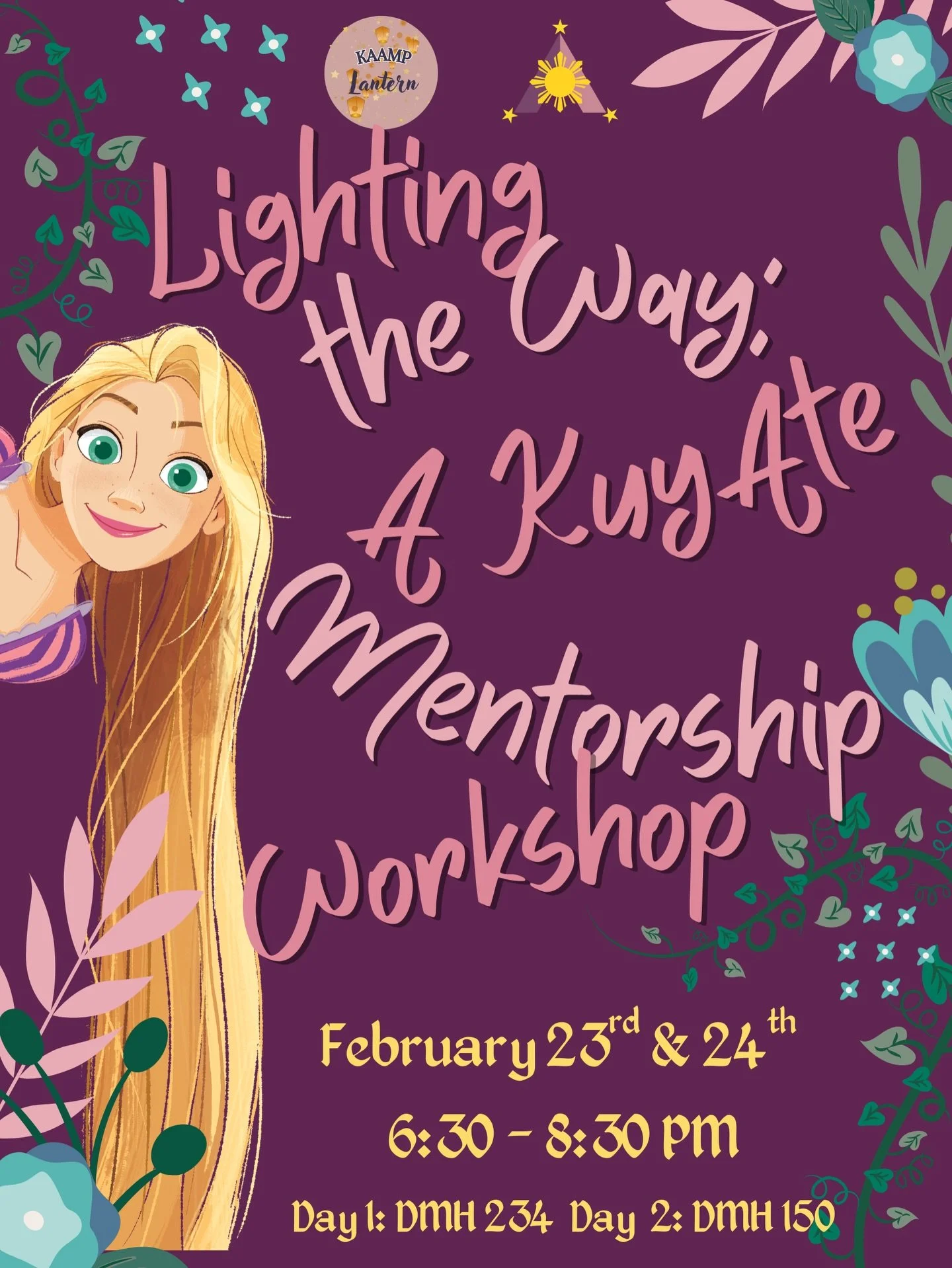 SPRING KUYATE WORKSHOPS ARE FINALLY HERE‼️

KAAMP Lantern is hosting its very own KuyAte Mentorship Workshop! Come by to DMH 234 on February 23rd &amp; 24th at DMH 150 from 6:30-8:30PM and learn more on how to be a great mentor/KuyAte for your potent