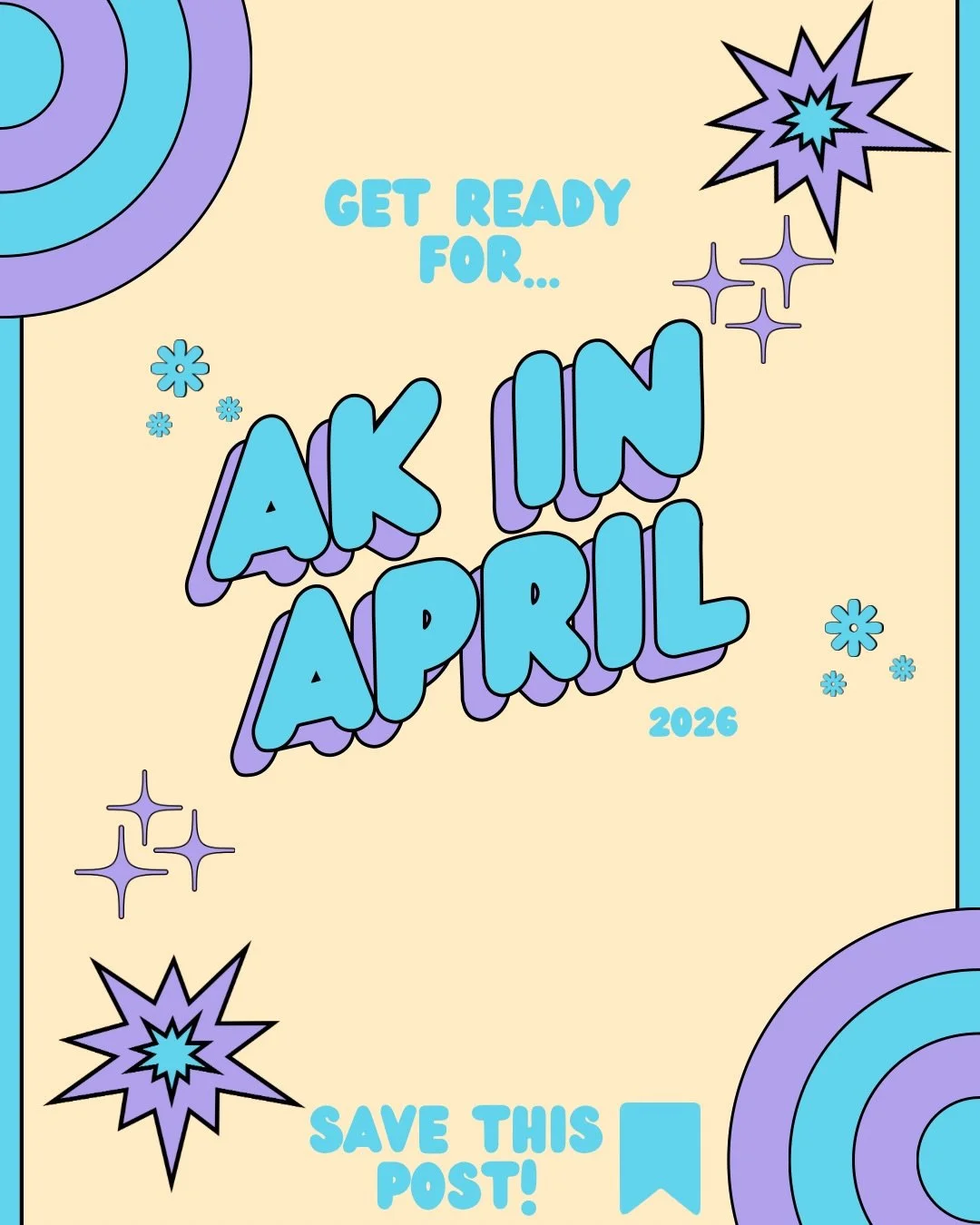 APRIL IS FINALLY HERE🌷 

Happy April everyone, we got a fun and exciting month ahead of us! Here is all of the events happening this month! Be there and watch a movie🤖, hangout with your fam and line🧺, and be there to see our annual spring product