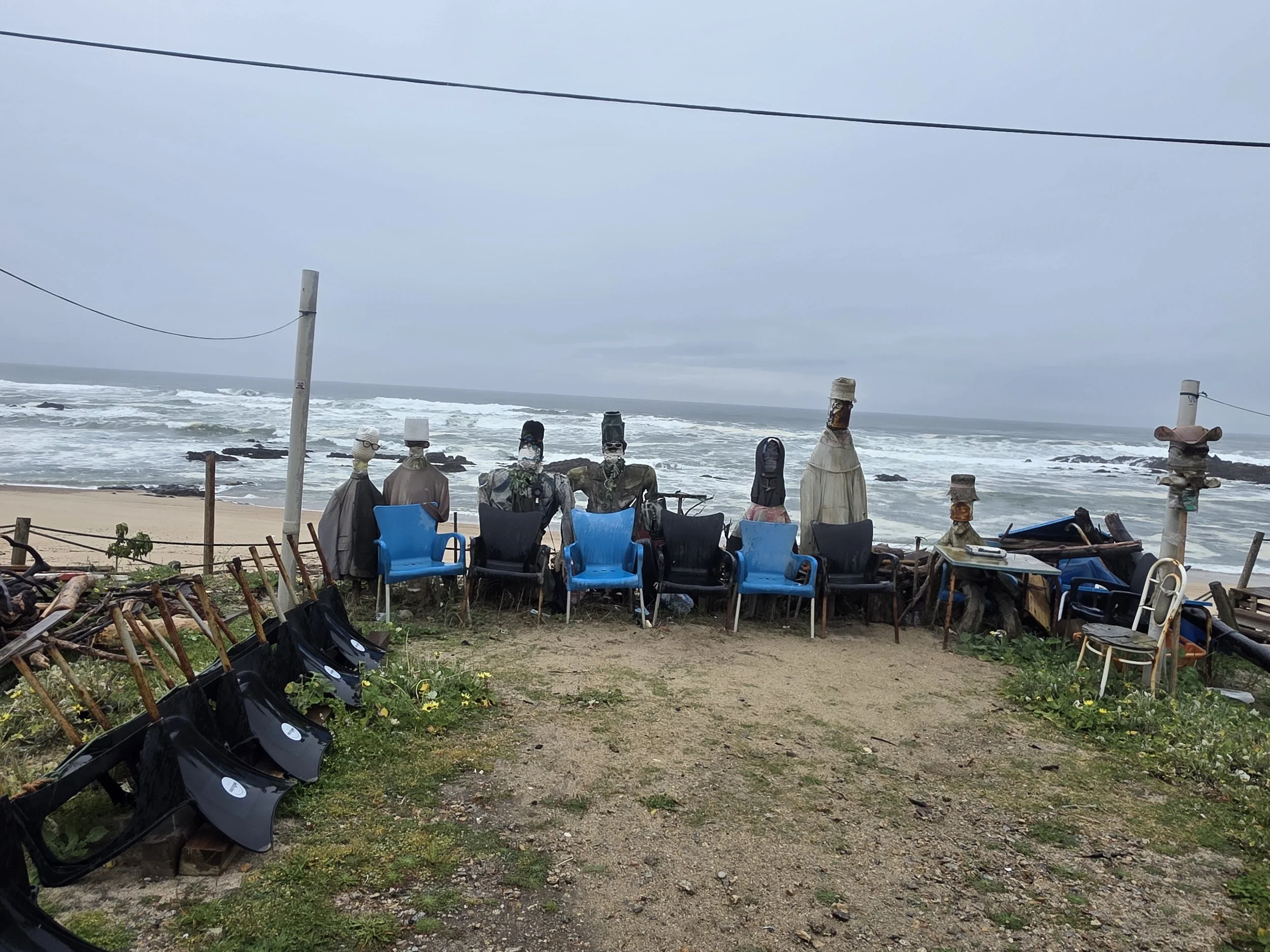 Not sure about this sculpture. It was very cute. I am sure with a sunny day the chairs would have been welcome relief. For us however, it was wet and rainy.