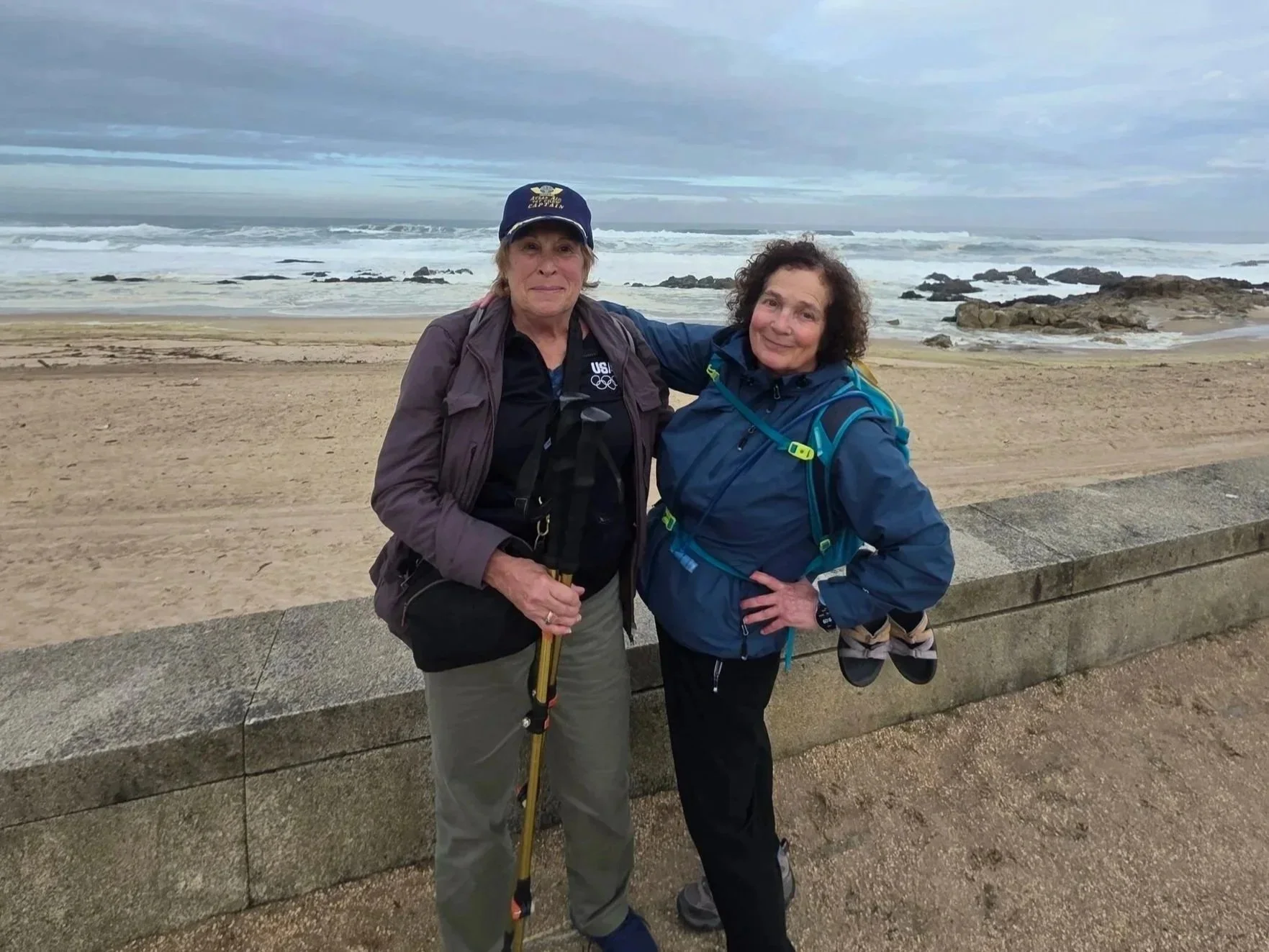 Denise and I at our first moment at the beach.