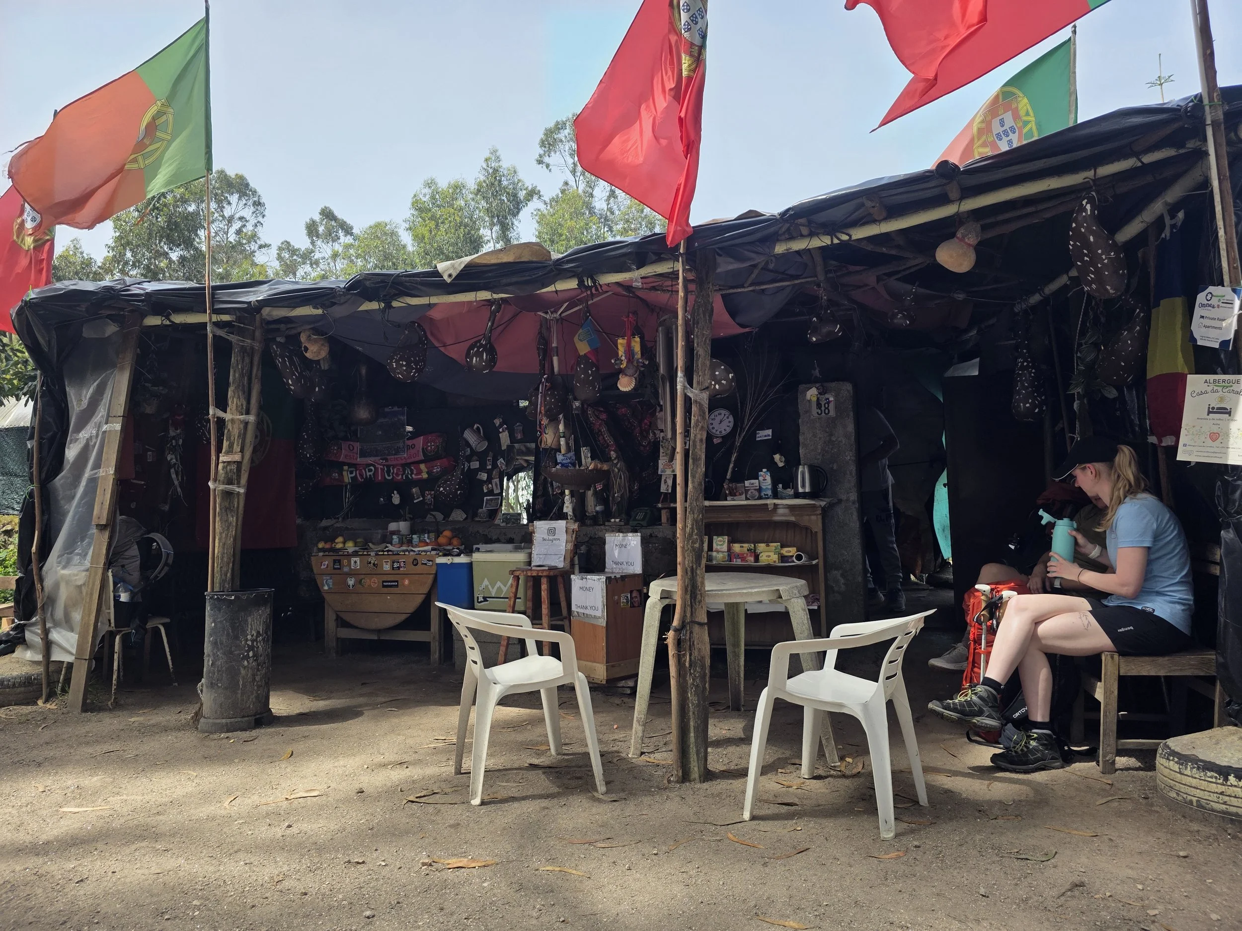 A pop up cafe. Take what you want and pay what you can. The owner was kind, interesting and funny.