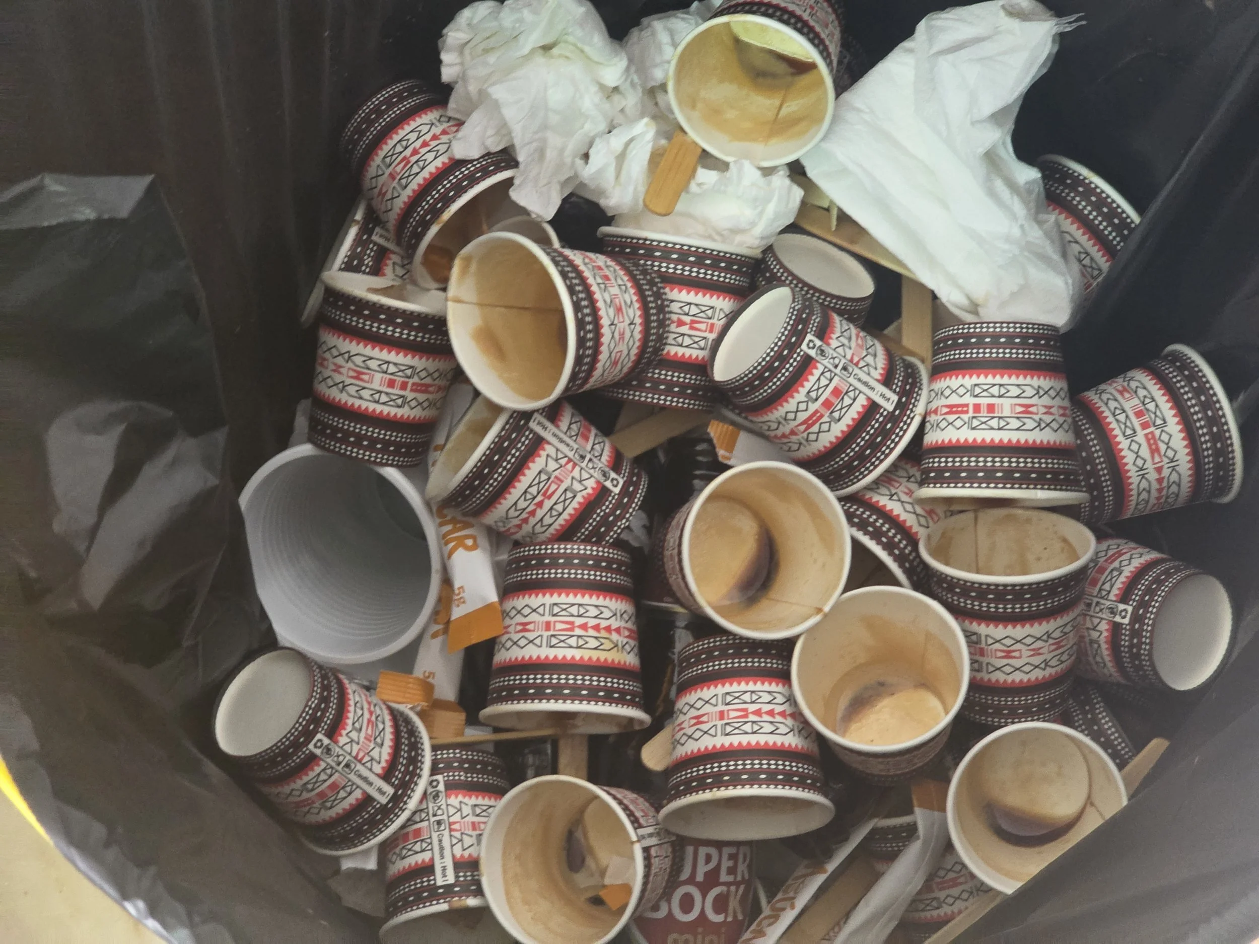 A typical day at a soccer club includes lots of espresso