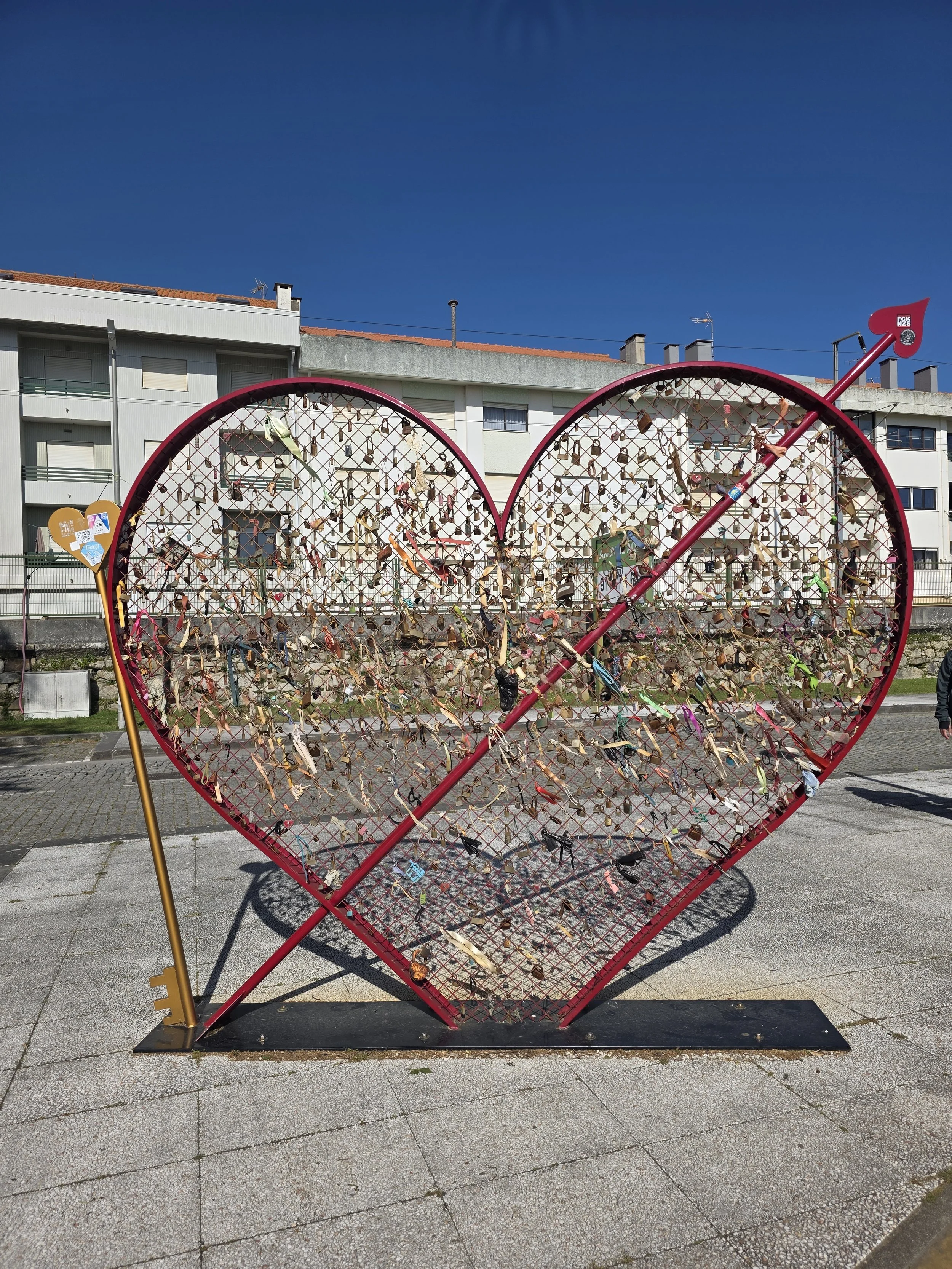 Love lock in Anacora just after leaving the windstorm.