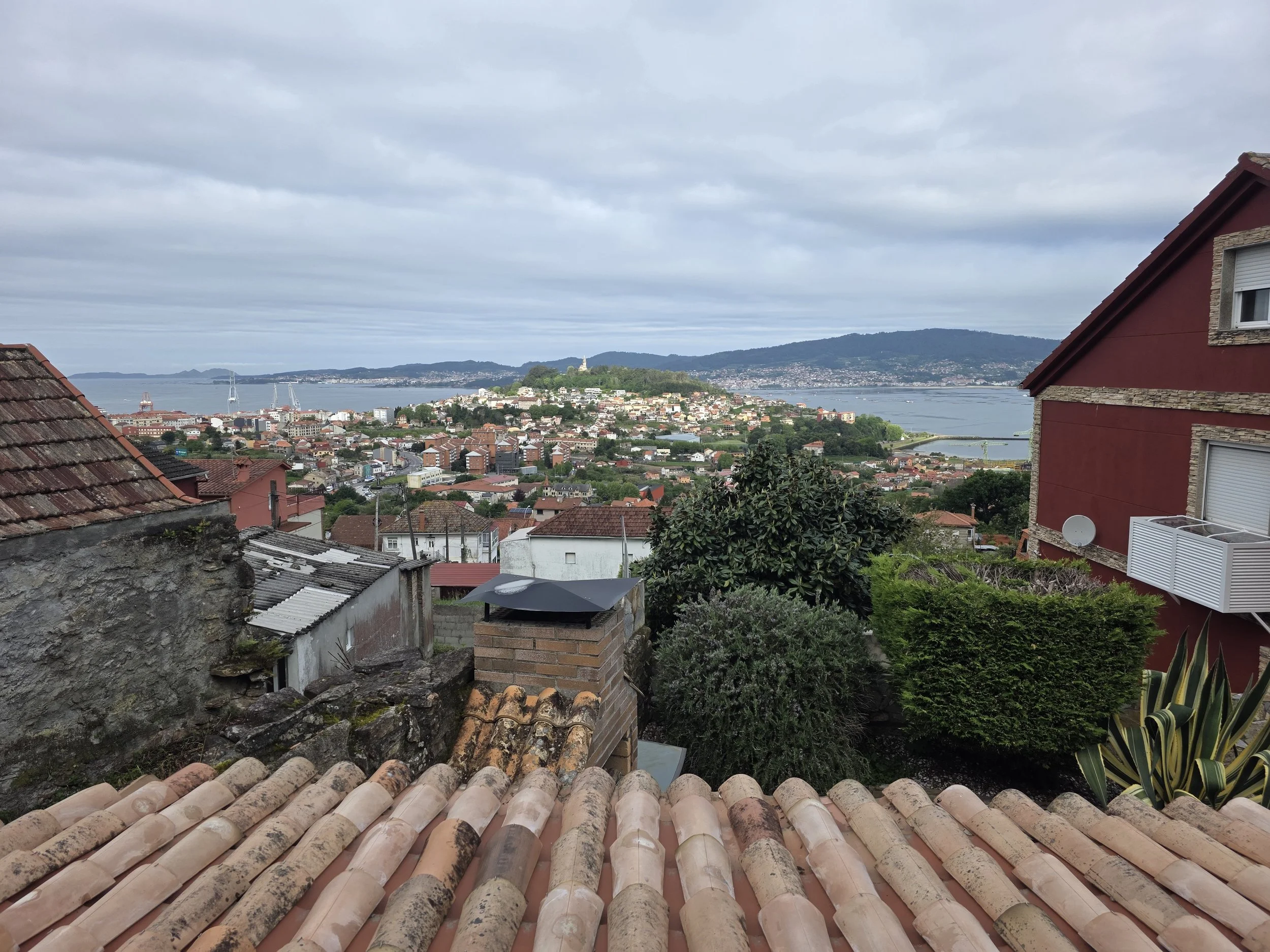View of Vigo from the top on our way to Redondela.