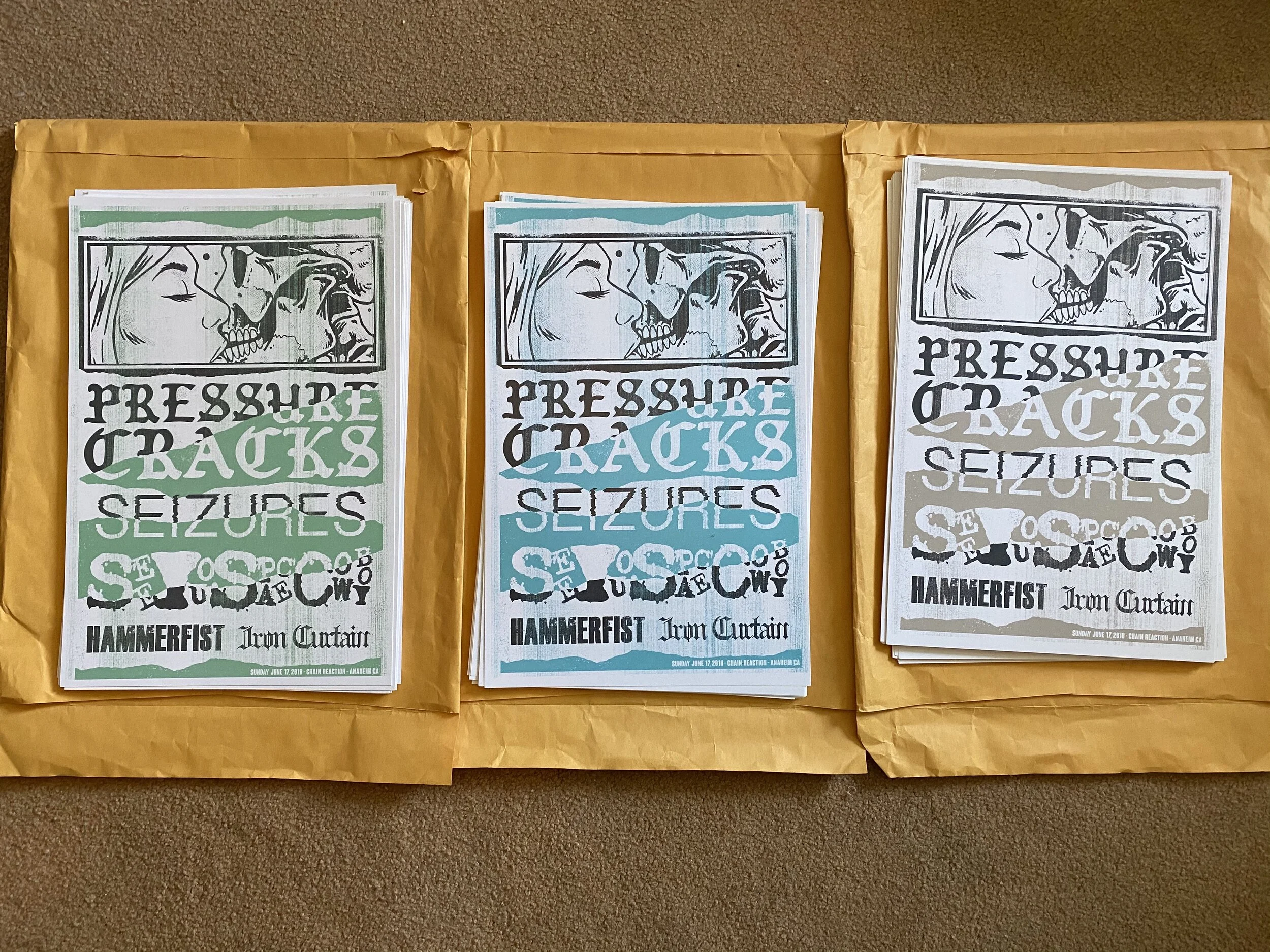 PRESSURE CRACKS - FIRST SHOW POSTER