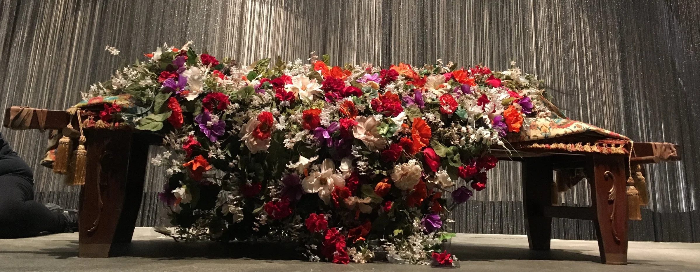 Funeral Bier and Flower Shroud