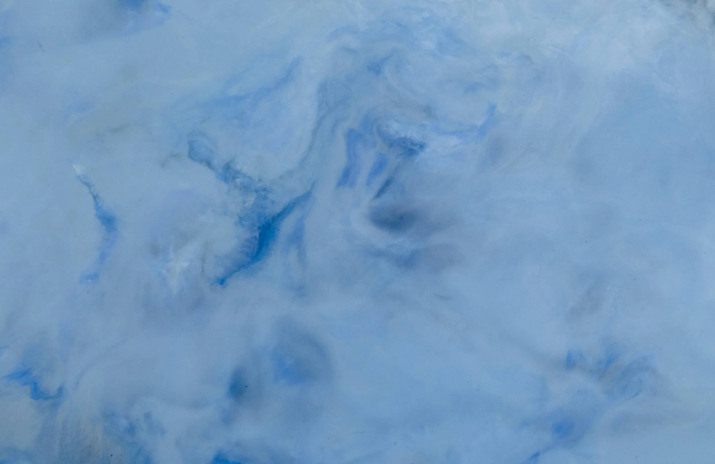 Blue, beeswax and oil on plywood, 2020 (detail)