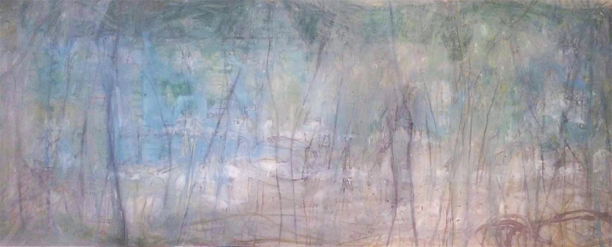  Mixed media on paper with seawater,  90cm x 300cm 