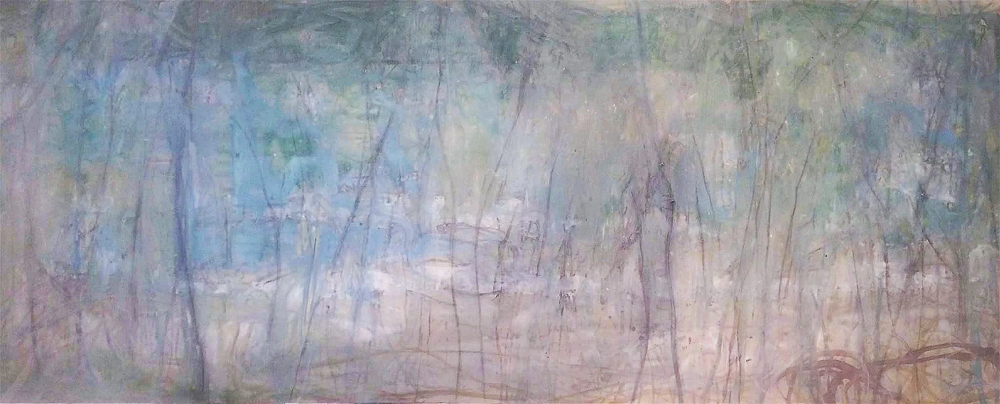  Mixed media on paper with seawater,  90cm x 300cm 
