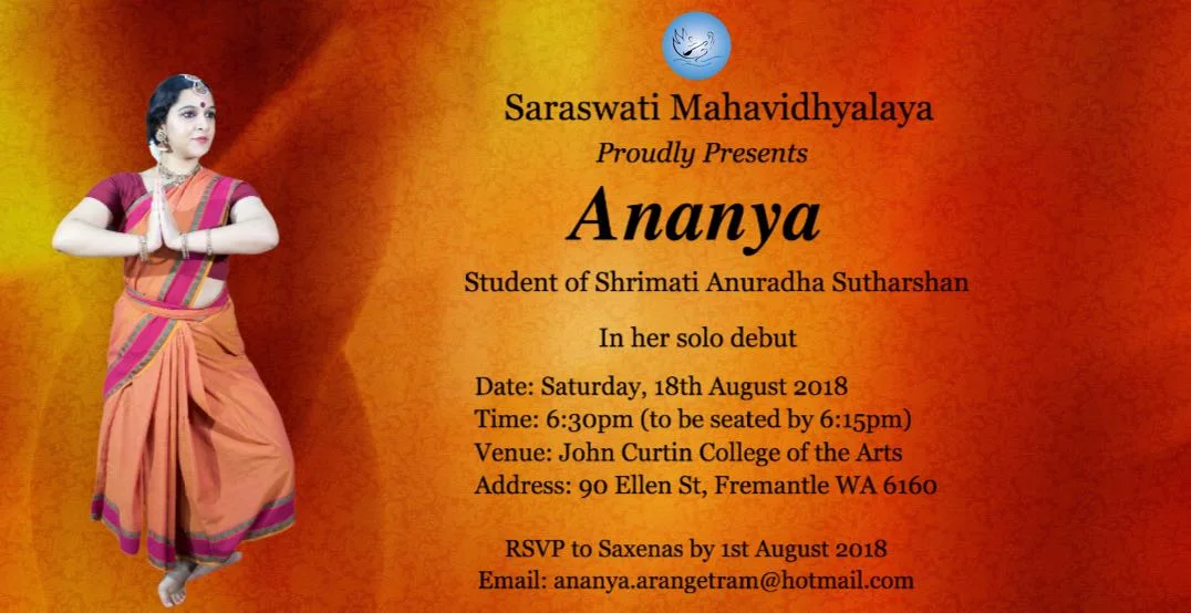 Bharata Natyam arangetram of Ananya Saxena