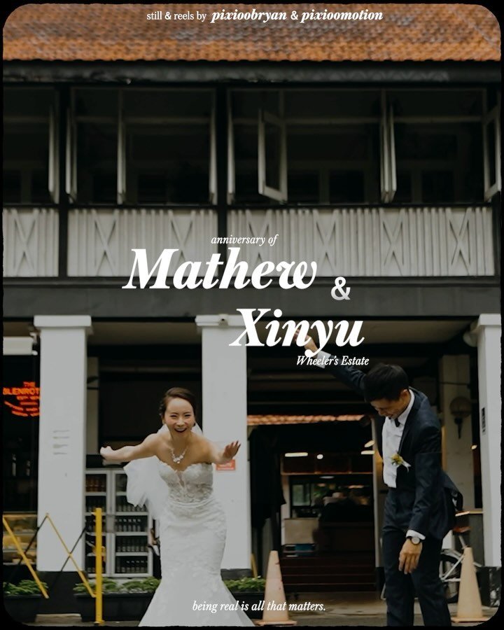 stills and reels by @pixioobryan &amp; @pixioomotion 

Happy anniversary to Mathew and Xinyu!
Still remembered how crazy the energy was in the dinner!
Red wine spilling all over each other during group photos!
What a celebration to look back. 

Thank