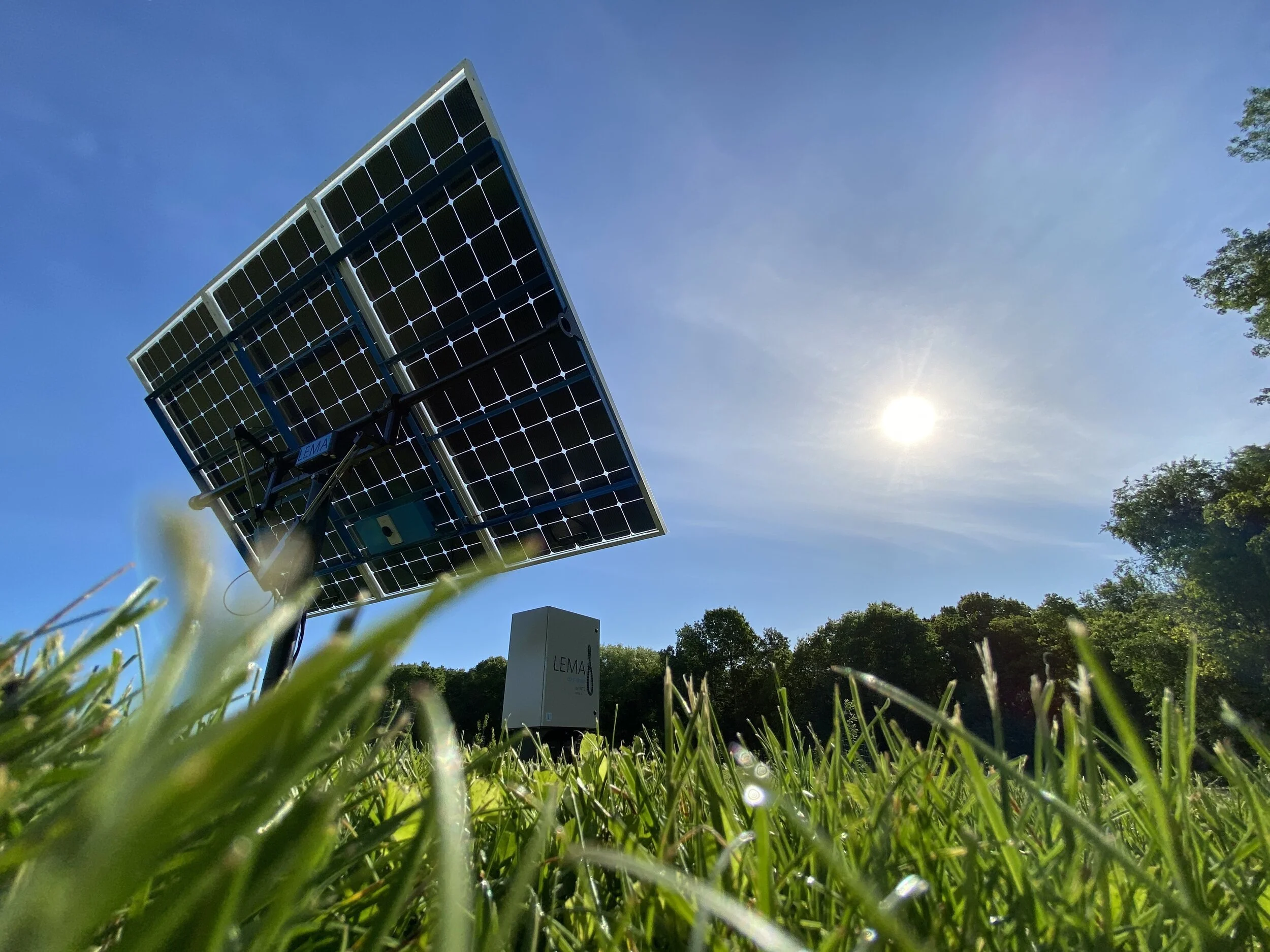 LEMA solar tracker unit in a field